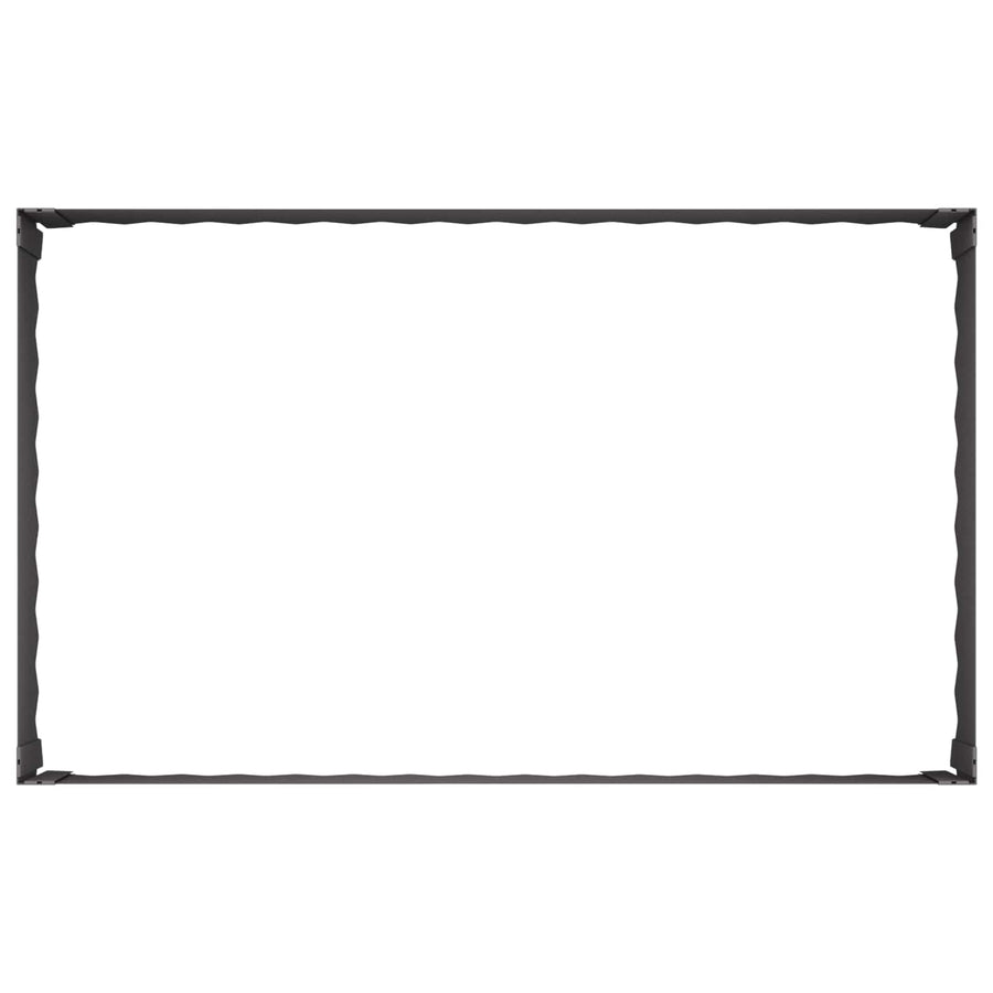Gazonrand 4 st 100 x 60 x 35 cm Staal Zwart