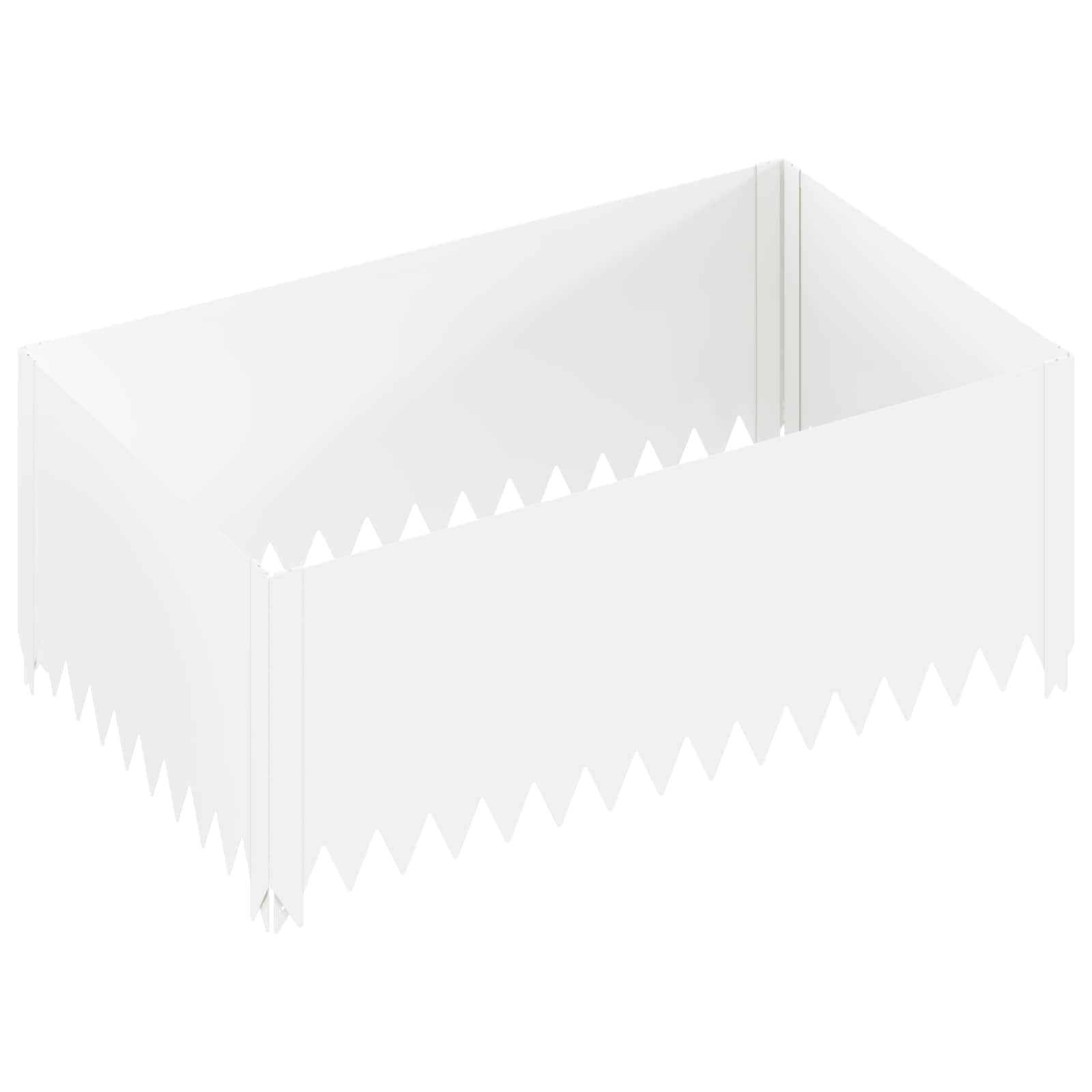 Gazonrand 100 x 60 x 35 cm Staal Wit