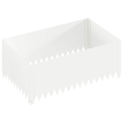 Gazonrand 100 x 60 x 35 cm Staal Wit