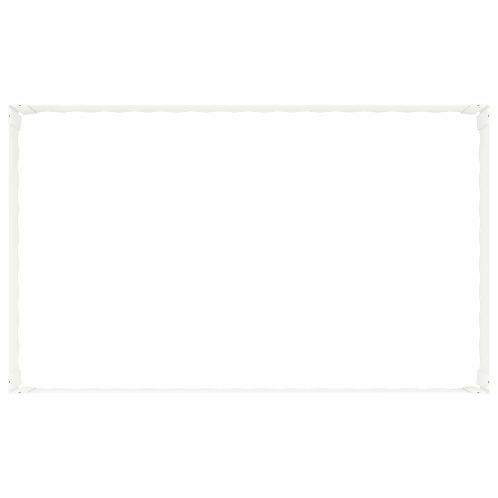 Gazonrand 4 st 100 x 60 x 35 cm Staal Wit