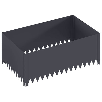 Gazonrand 100 x 60 x 35 cm Staal Antracietkleurig