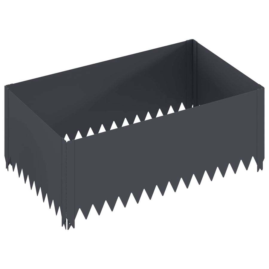 Gazonrand 100 x 60 x 35 cm Staal Antracietkleurig