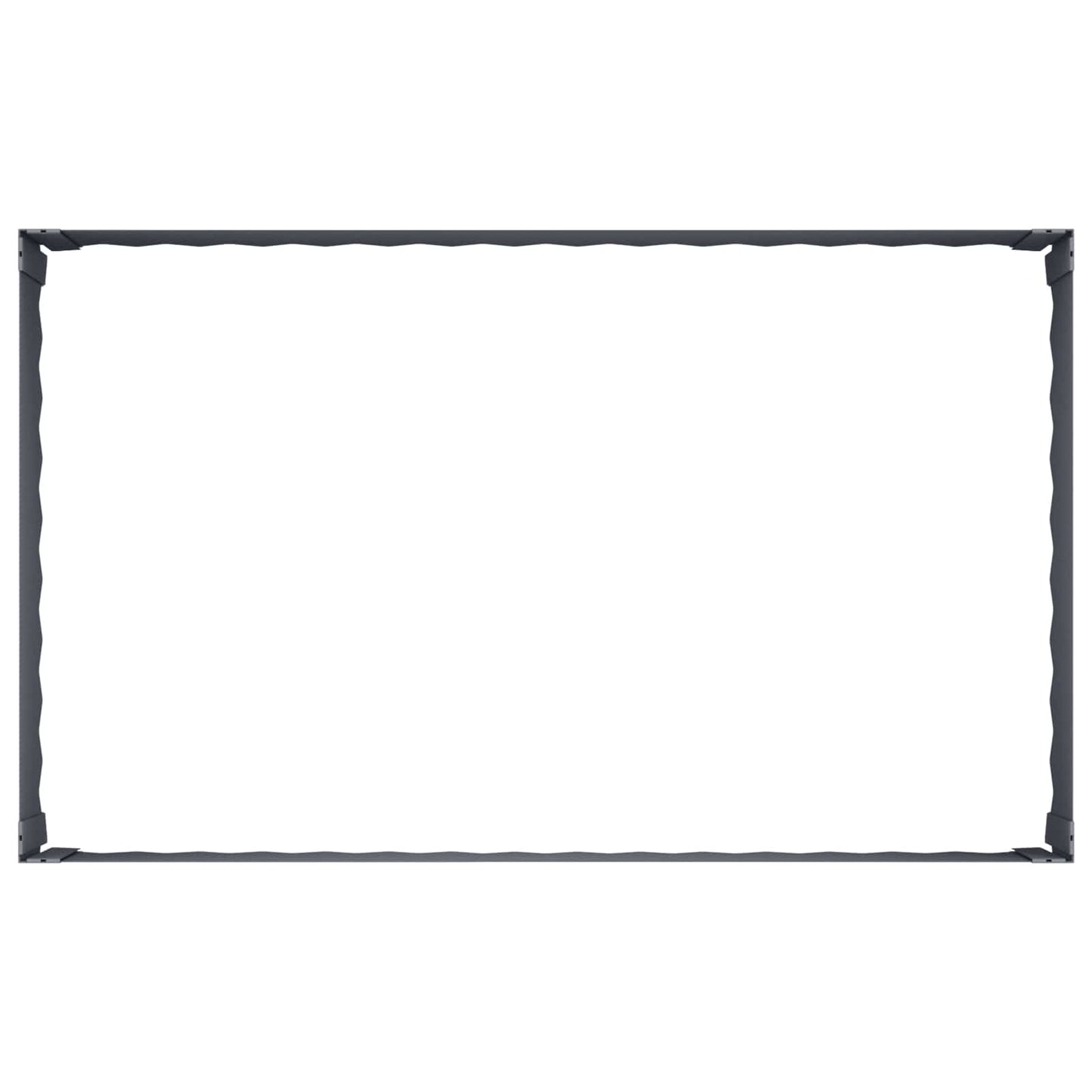 Gazonrand 4 st 100 x 60 x 35 cm Staal Antracietkleurig