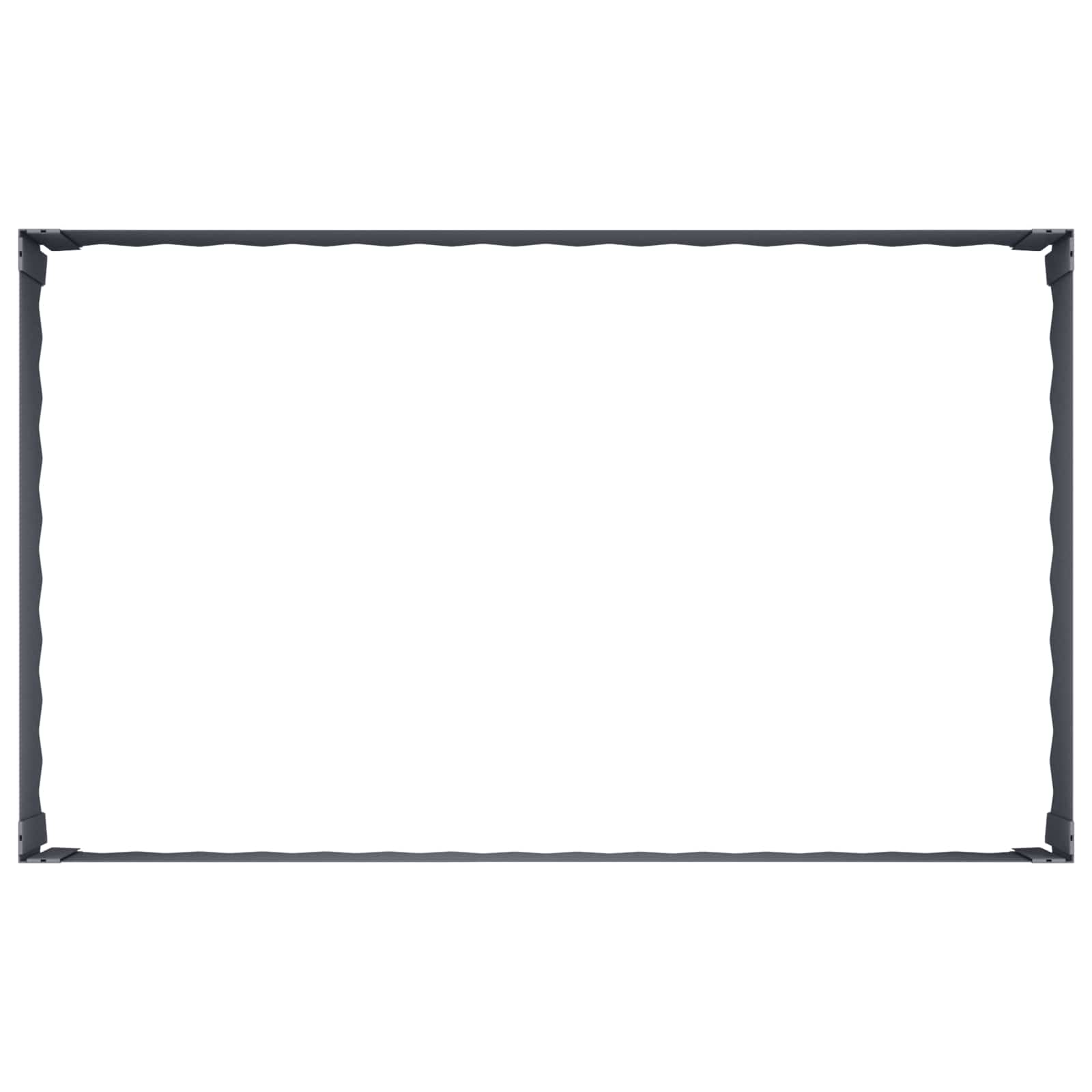 Gazonrand 4 st 100 x 60 x 35 cm Staal Antracietkleurig
