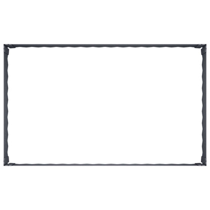 Gazonrand 4 st 100 x 60 x 35 cm Staal Antracietkleurig