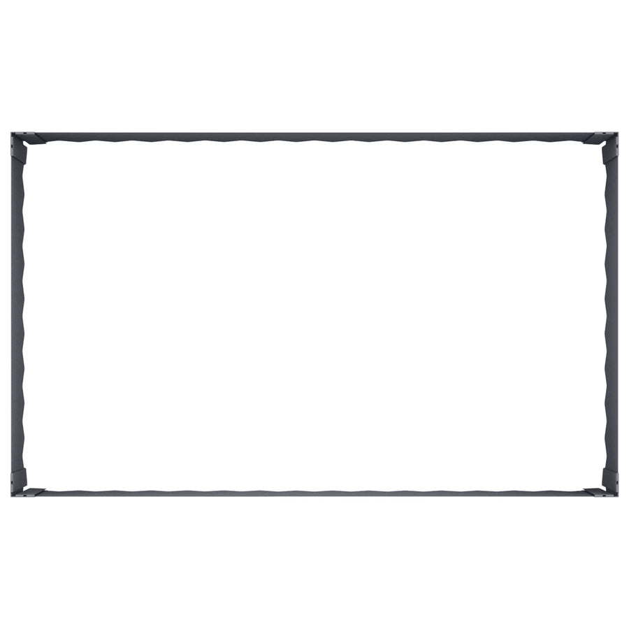 Gazonrand 4 st 100 x 60 x 35 cm Staal Antracietkleurig