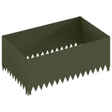 Gazonrand 100 x 60 x 35 cm Staal Olijfgroen