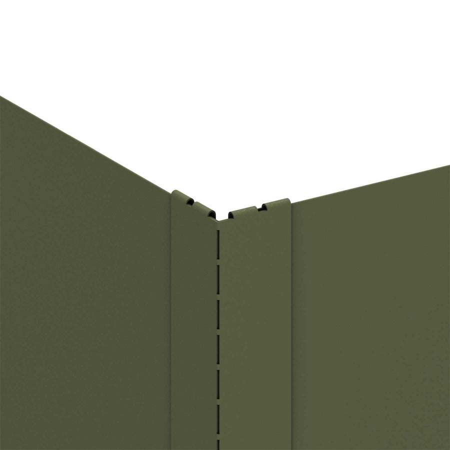 Gazonrand 4 st 100 x 60 x 35 cm Staal Olijfgroen