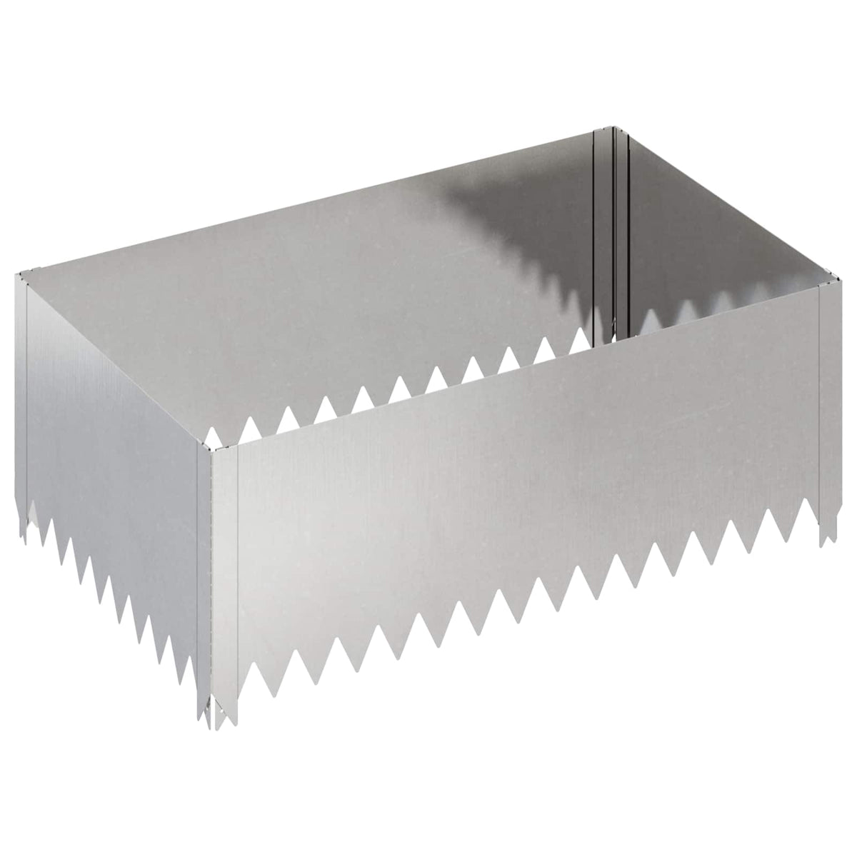 Gazonrand 100 x 60 x 35 cm Staal Zilverkleurig