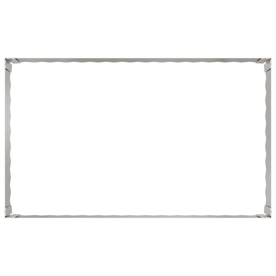 Gazonrand 100 x 60 x 35 cm Staal Zilverkleurig