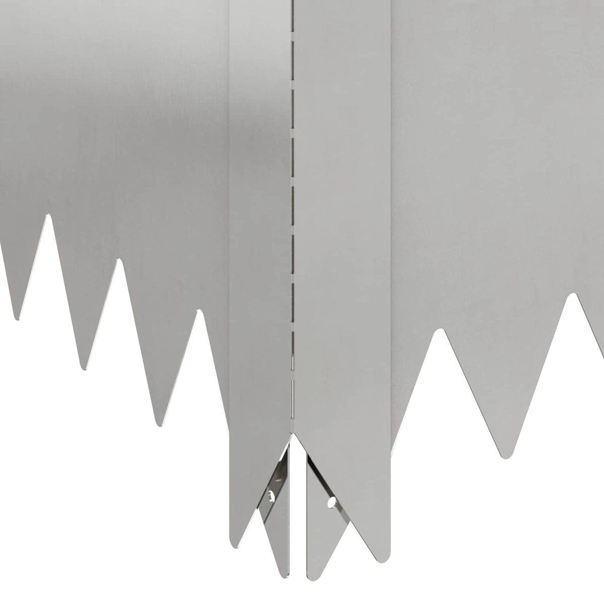 Gazonrand 4 st 100 x 60 x 35 cm Staal Zilverkleurig