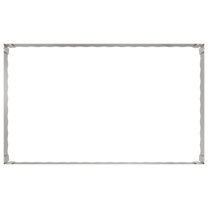 Gazonrand 4 st 100 x 60 x 35 cm Staal Zilverkleurig