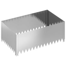 Gazonrand 100 x 60 x 35 cm Staal Zilverkleurig