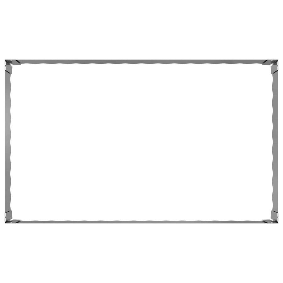 Gazonrand 100 x 60 x 35 cm Staal Zilverkleurig