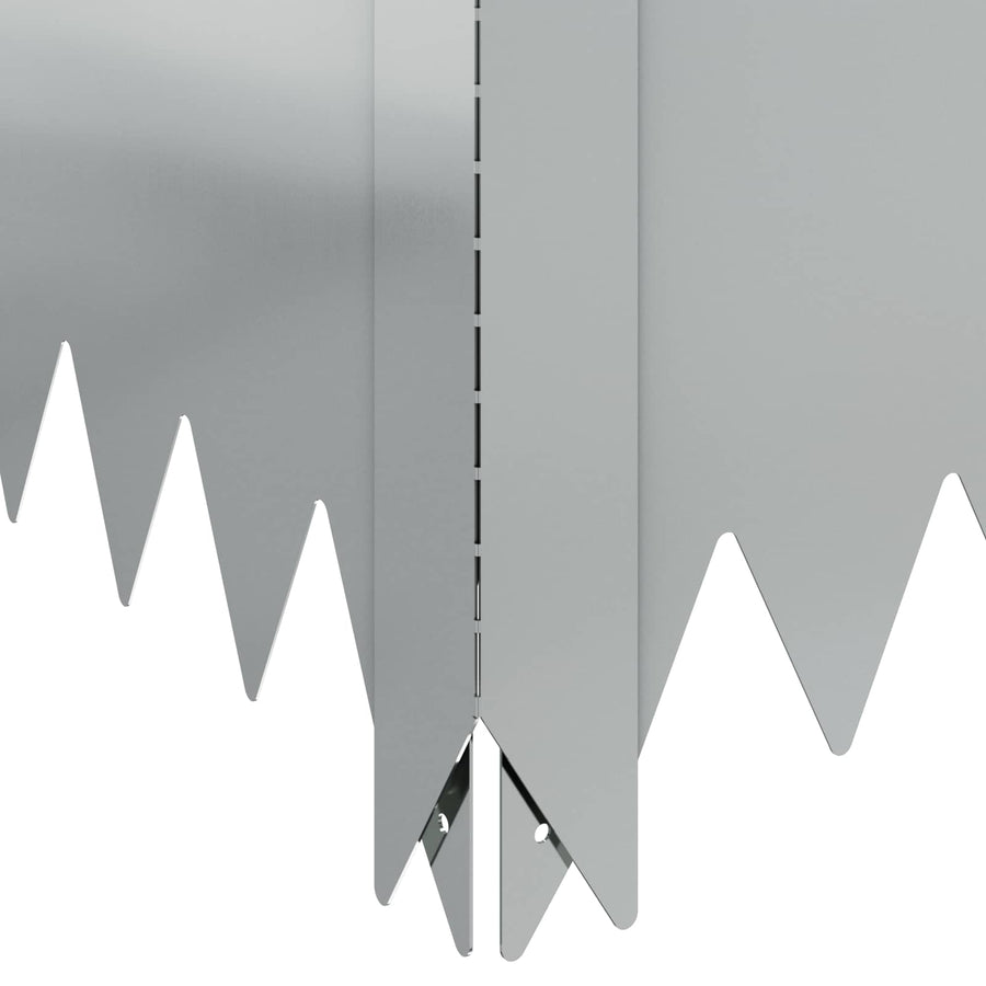 Gazonrand 4 pcs 100 x 60 x 35 cm Staal Zilverkleurig