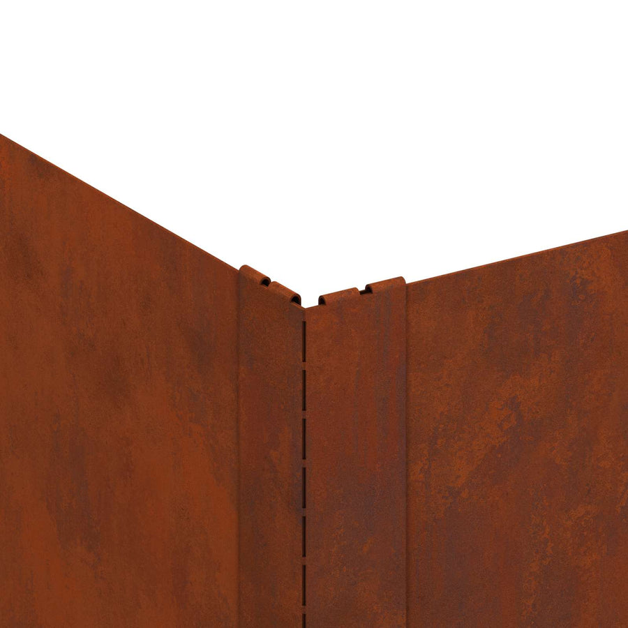 Gazonrand 100 x 60 x 35 cm Staal Roestig