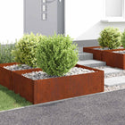 Gazonrand 100x60x35 cm staal roestig