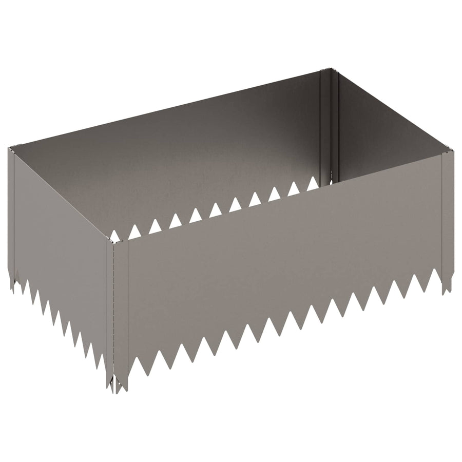 Gazonrand 100 x 60 x 35 cm Staal Roestig
