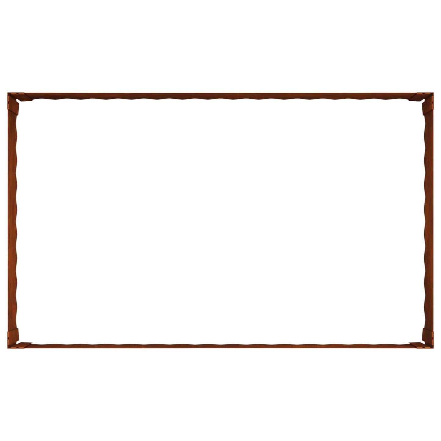 Gazonrand 4 pcs 100 x 60 x 35 cm Staal Roestig