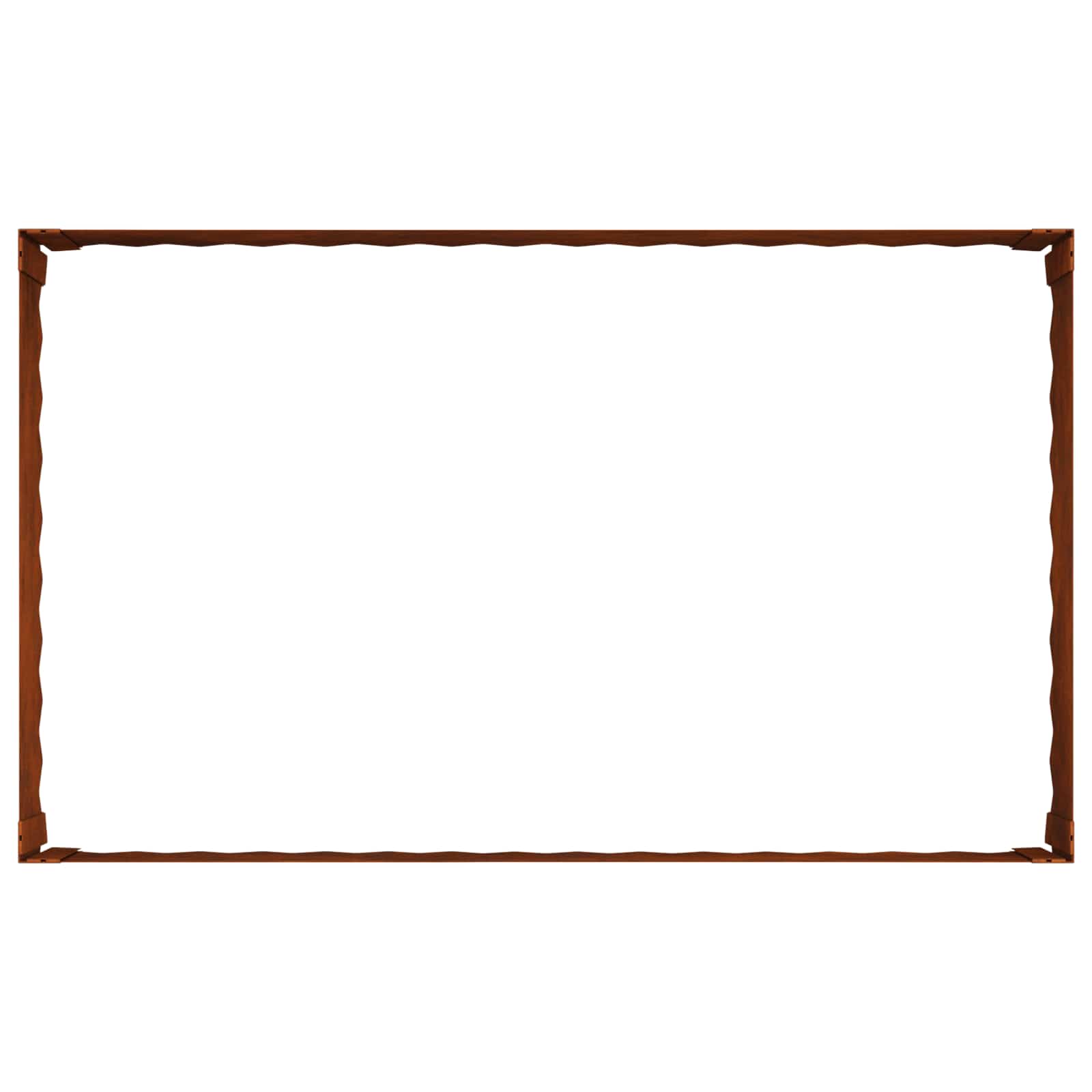 Gazonrand 4 pcs 100 x 60 x 35 cm Staal Roestig