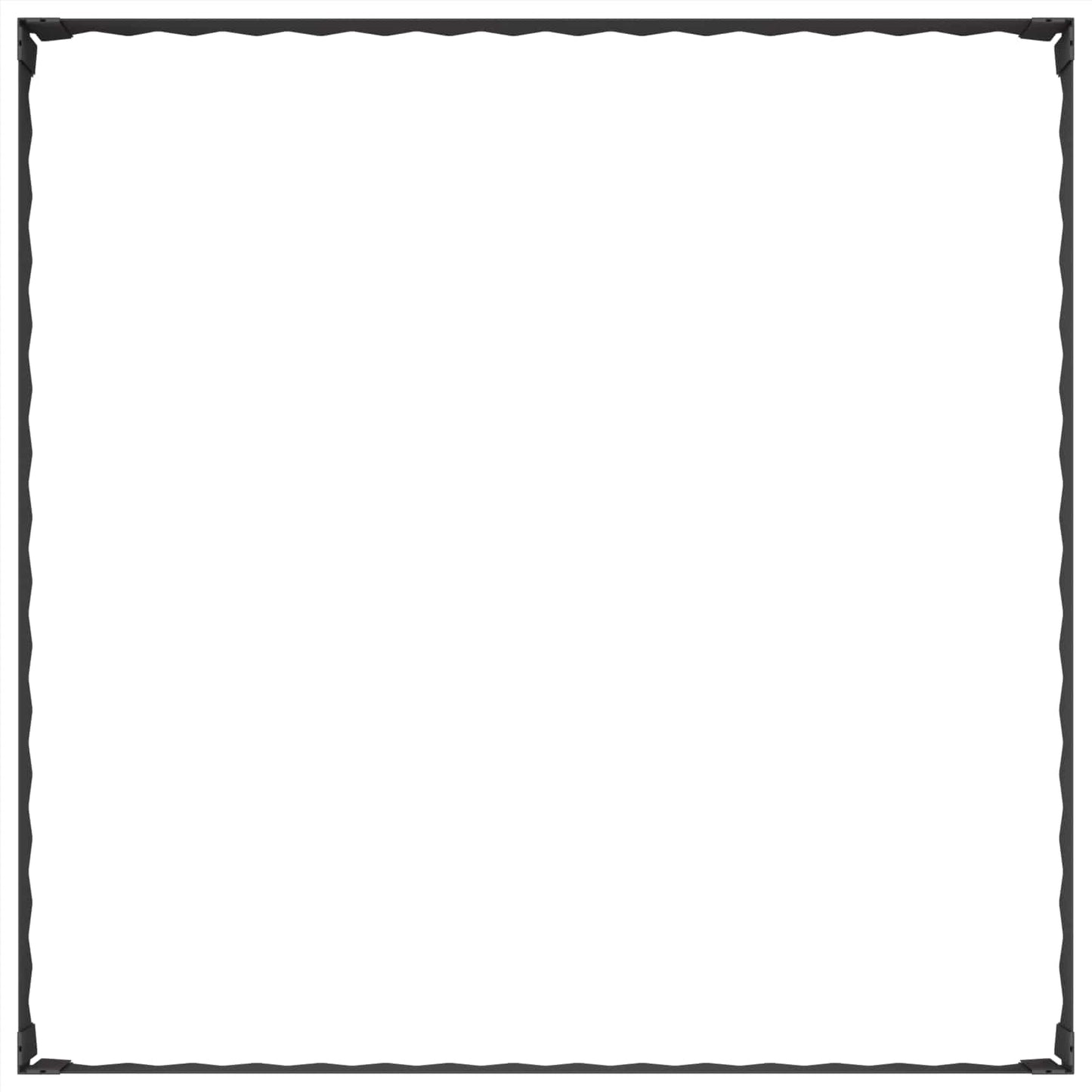 Gazonrand 100 x 100 x 20 cm Staal Zwart