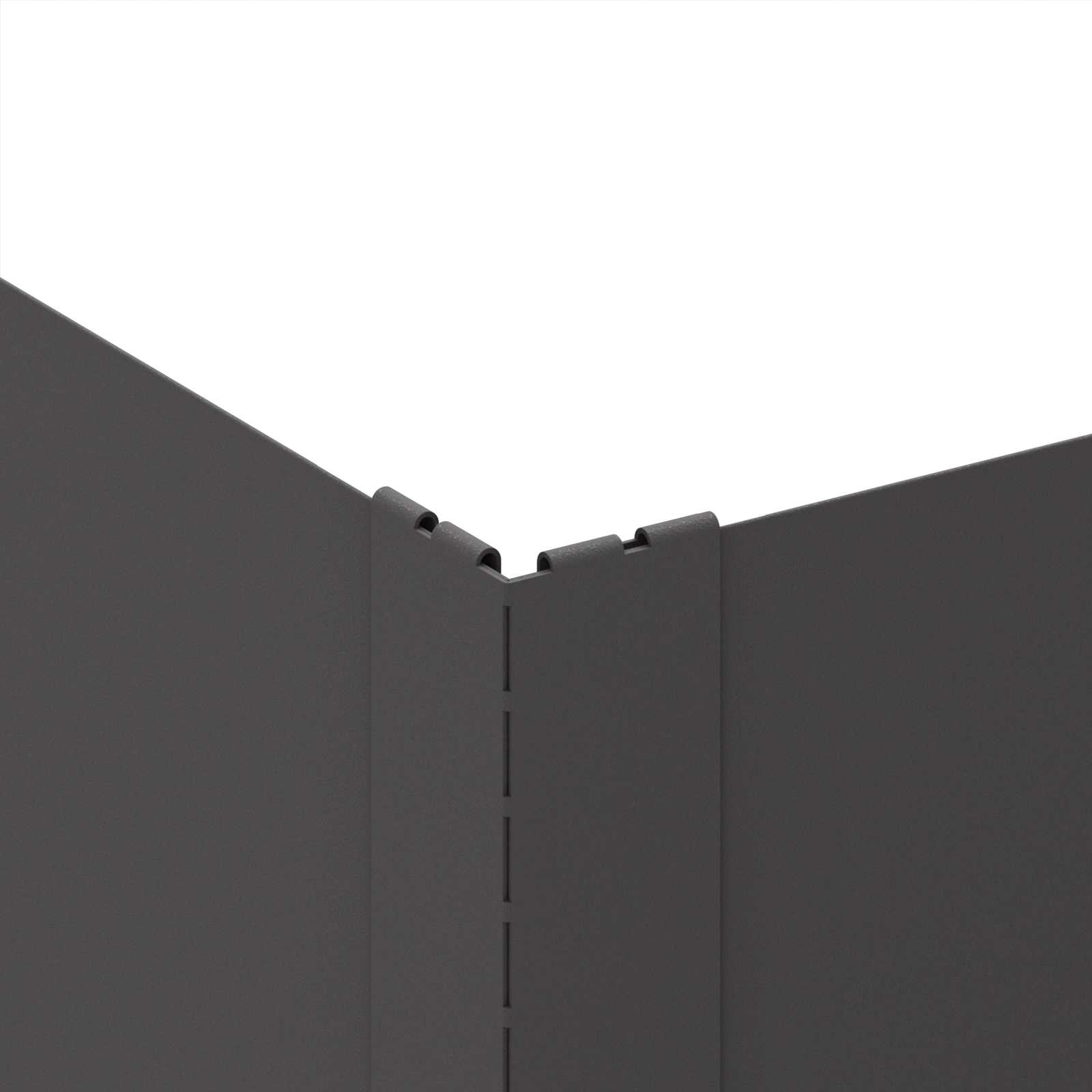 Gazonrand 4 pcs 100 x 100 x 20 cm Staal Zwart