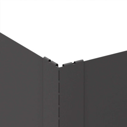 Gazonrand 4 pcs 100 x 100 x 20 cm Staal Zwart