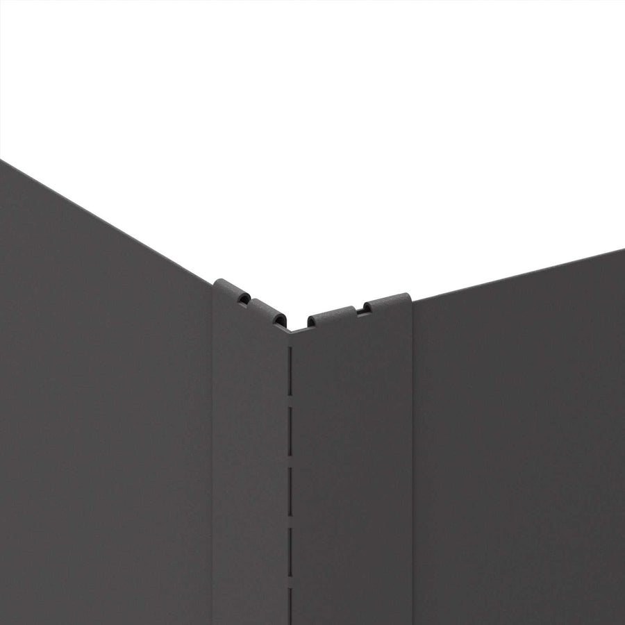 Gazonrand 4 pcs 100 x 100 x 20 cm Staal Zwart
