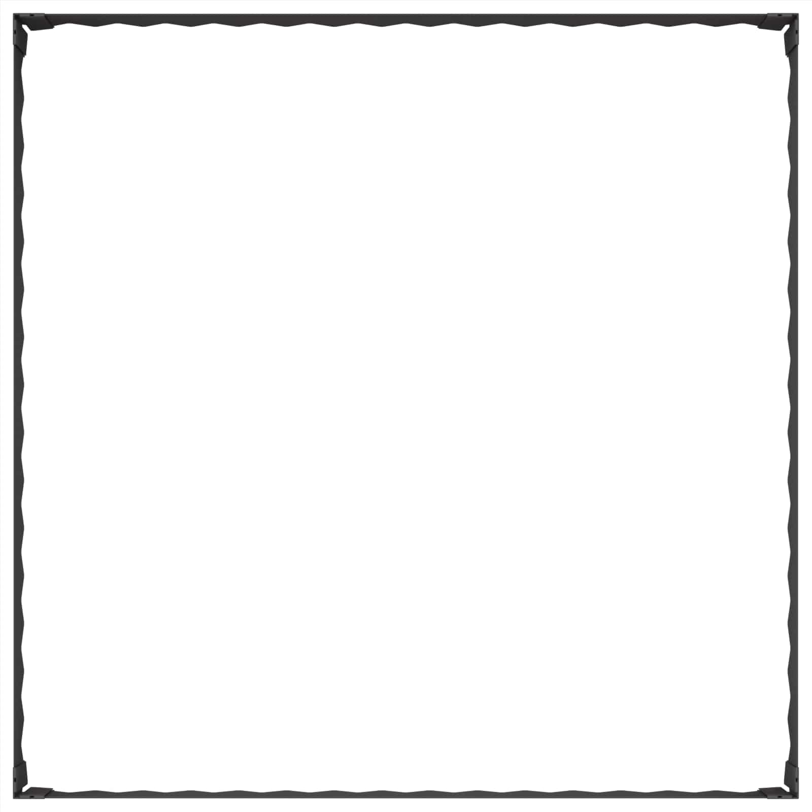 Gazonrand 4 pcs 100 x 100 x 20 cm Staal Zwart