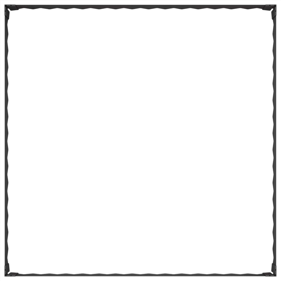Gazonrand 4 pcs 100 x 100 x 20 cm Staal Zwart