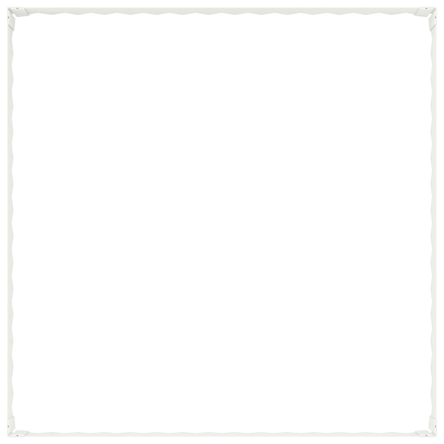 Gazonrand 100 x 100 x 20 cm Staal Wit