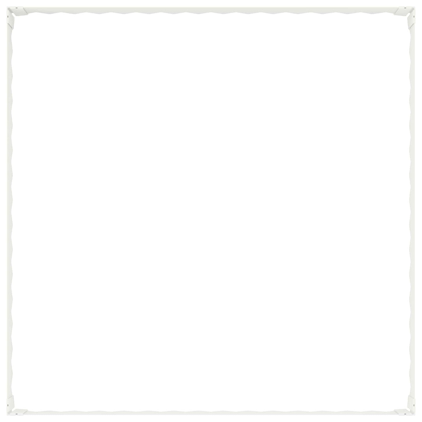 Gazonrand 4 st 100 x 100 x 20 cm Staal Wit