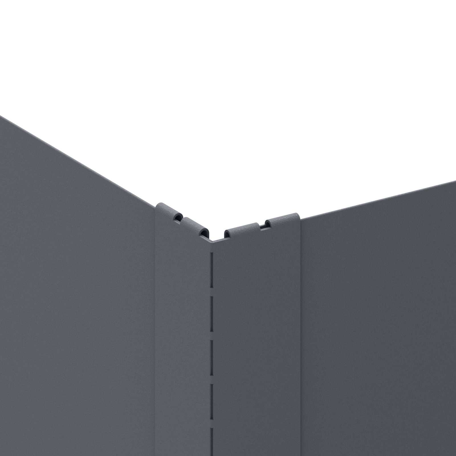 Gazonrand 100 x 100 x 20 cm Staal Antracietkleurig