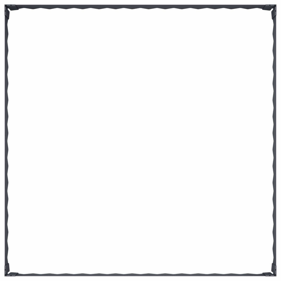Gazonrand 100 x 100 x 20 cm Staal Antracietkleurig