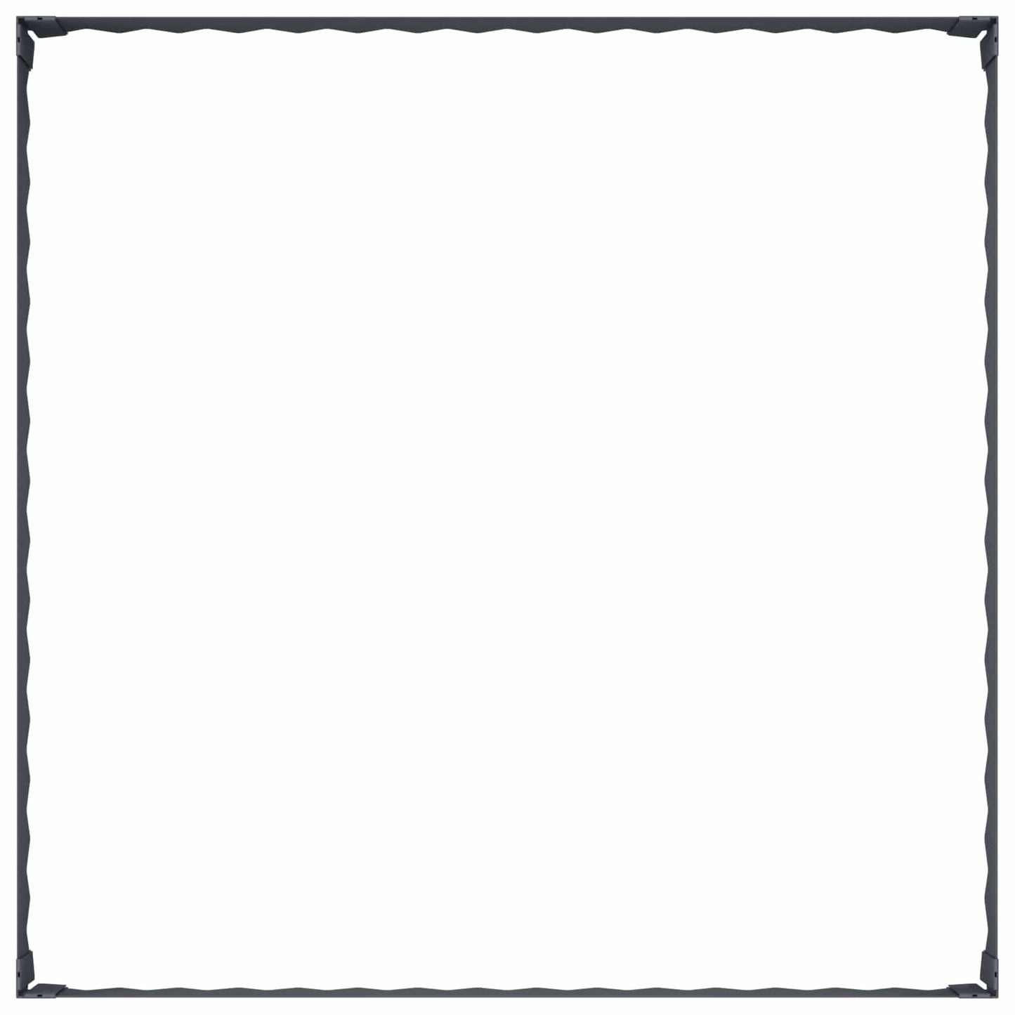 Gazonrand 4 st 100 x 100 x 20 cm Staal Antracietkleurig