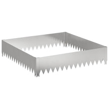 Gazonrand 100 x 100 x 20 cm Staal Zilverkleurig