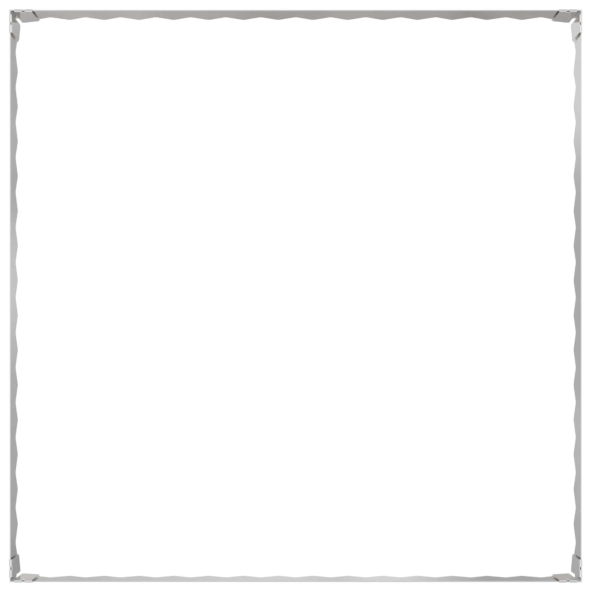 Gazonrand 100 x 100 x 20 cm Staal Zilverkleurig
