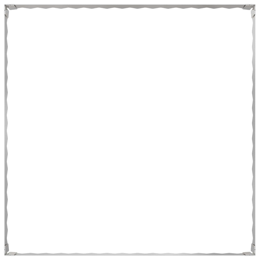 Gazonrand 100 x 100 x 20 cm Staal Zilverkleurig