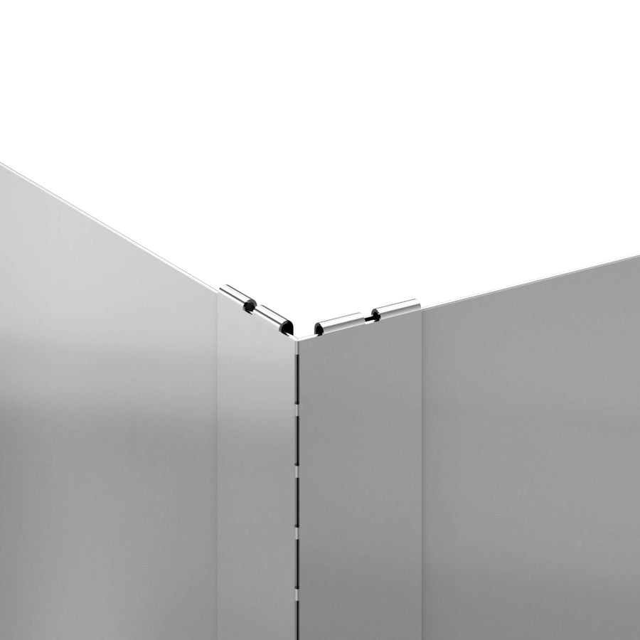 Gazonrand 100 x 100 x 20 cm Staal Zilverkleurig