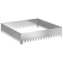 Gazonrand 100 x 100 x 20 cm Staal Zilverkleurig