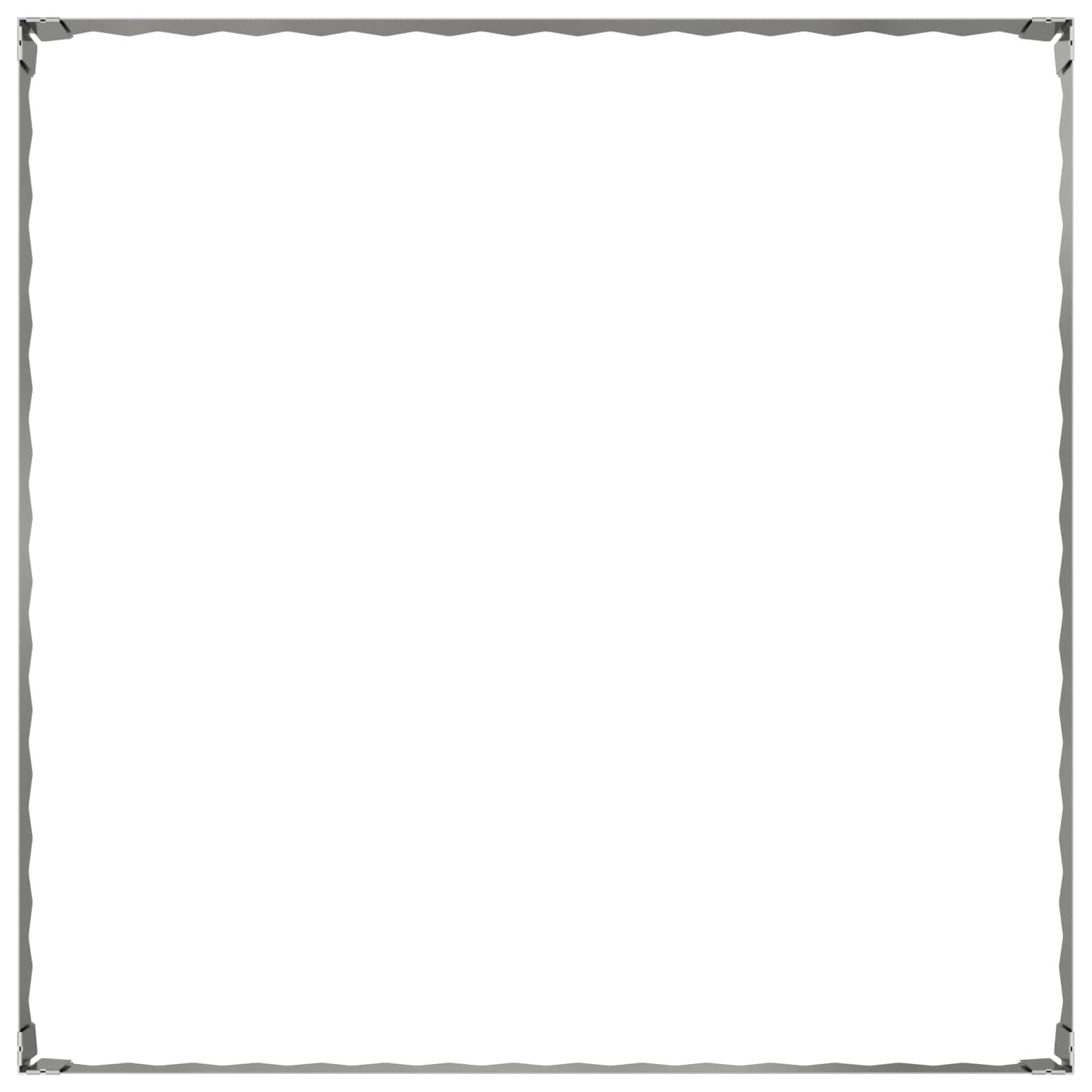 Gazonrand 100 x 100 x 20 cm Staal Zilverkleurig