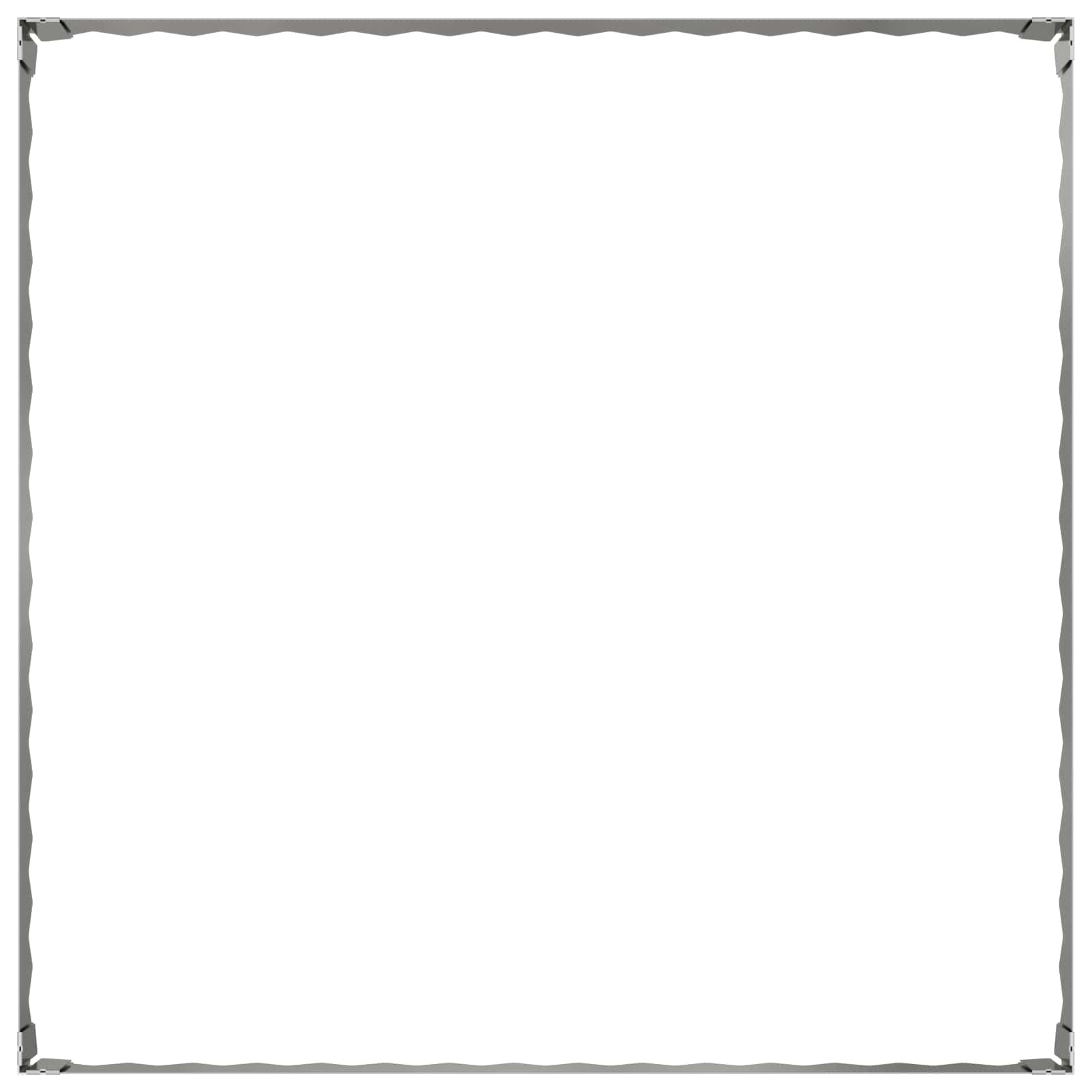 Gazonrand 100 x 100 x 20 cm Staal Zilverkleurig