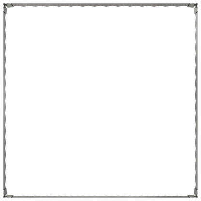 Gazonrand 100 x 100 x 20 cm Staal Zilverkleurig