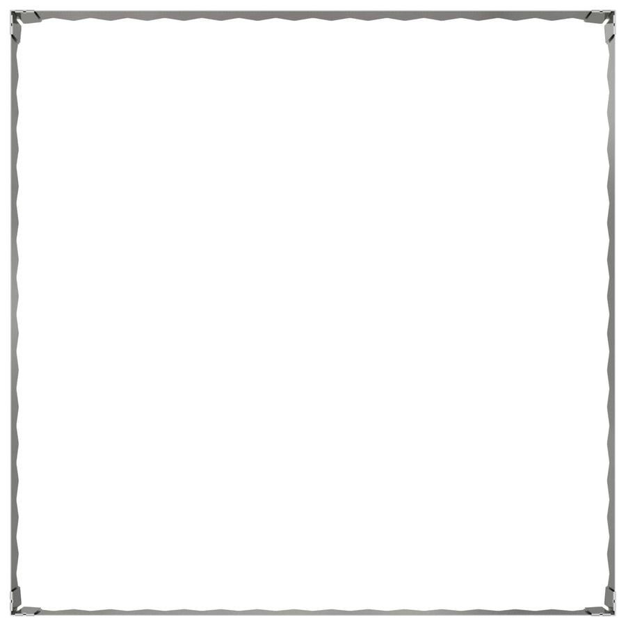 Gazonrand 100 x 100 x 20 cm Staal Zilverkleurig