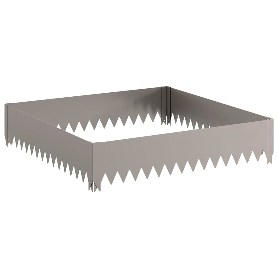 Gazonrand 100 x 100 x 20 cm Staal Roestig