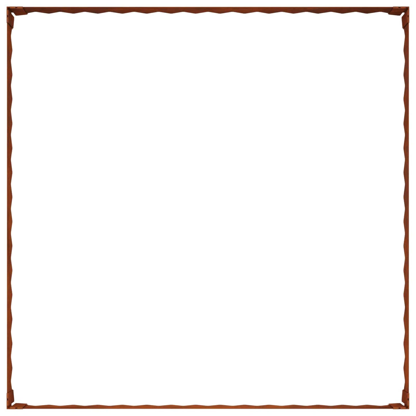 Gazonrand 100 x 100 x 20 cm Staal Roestig