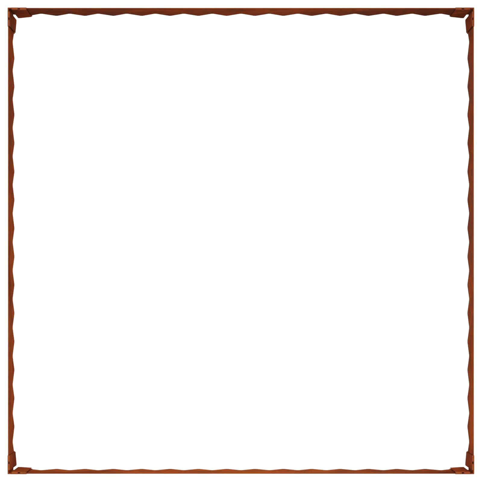 Gazonrand 100 x 100 x 20 cm Staal Roestig