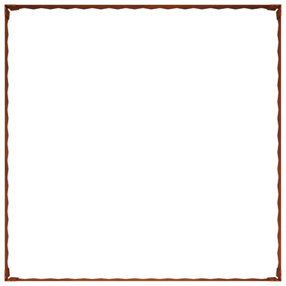 Gazonrand 100 x 100 x 20 cm Staal Roestig