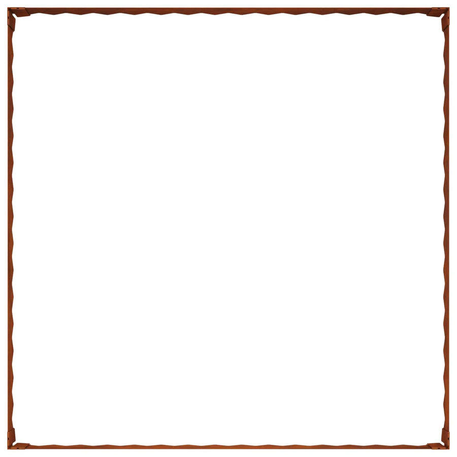 Gazonrand 100 x 100 x 20 cm Staal Roestig
