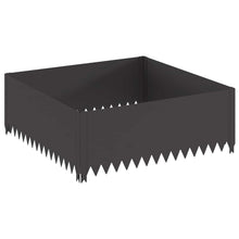 Gazonrand 100 x 100 x 35 cm Staal Zwart
